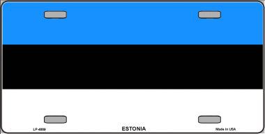 LP-4009 Estonia Flag Metal Novelty License Plate