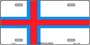LP-4014 Faroe Islands Flag Metal Novelty License Plate