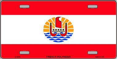 LP-4016 French Polynesia Flag Metal Novelty License Plate