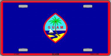 LP-4022 Guam Flag Metal Novelty License Plate