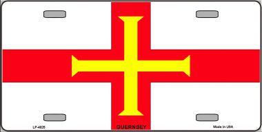LP-4025 Guernsey Flag Metal Novelty License Plate