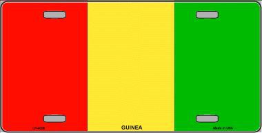 LP-4026 Guinea Flag Metal Novelty License Plate