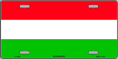 LP-4029 Hungary Flag Metal Novelty License Plate