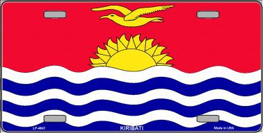 LP-4041 Kiribati Flag Metal Novelty License Plate