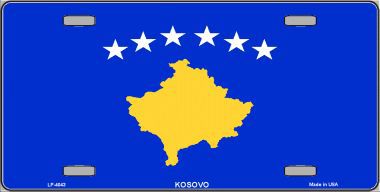 LP-4043 Kosovo Flag Metal Novelty License Plate