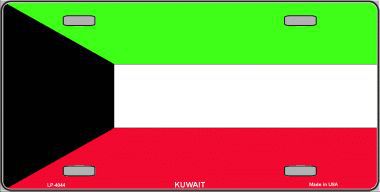LP-4044 Kuwait Flag Metal Novelty License Plate