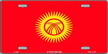 Picture of Smart Blonde LP-4045 Kyrgyzsyan Flag Metal Novelty License Plate