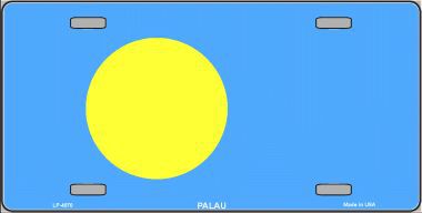 LP-4070 Palau Flag Metal Novelty License Plate