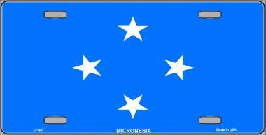 LP-4071 Micronesia Flag Metal Novelty License Plate