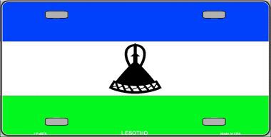 LP-4076 Lesotho Flag Metal Novelty License Plate