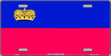 Picture of Smart Blonde LP-4080 Liechtenstein Flag Metal Novelty License Plate