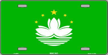 LP-4083 Macao Flag Metal Novelty License Plate