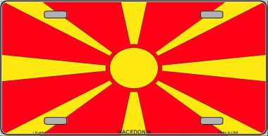 LP-4084 Macedonia Flag Metal Novelty License Plate