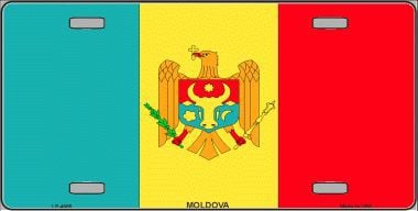 LP-4085 Moldova Flag Metal Novelty License Plate