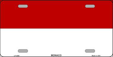 LP-4086 Monaco-C Flag Metal Novelty License Plate