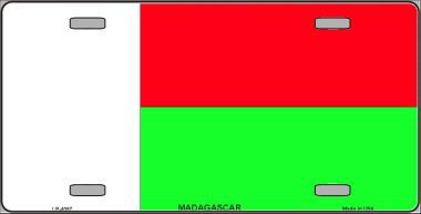 LP-4087 Madagascar Flag Metal Novelty License Plate