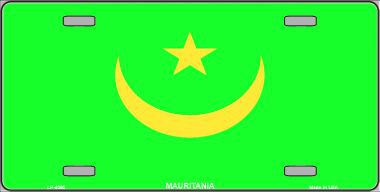 LP-4095 Mauritania Flag Metal Novelty License Plate