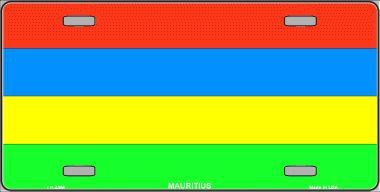 Picture of Smart Blonde LP-4096 Mauritius Flag Metal Novelty License Plate