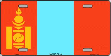 LP-4098 Mongolia Flag Metal Novelty License Plate
