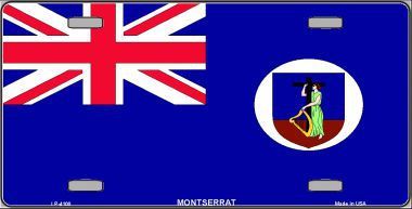 LP-4100 Montserrat Flag Metal Novelty License Plate