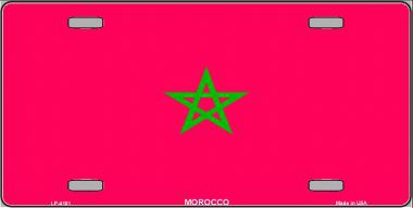 Picture of Smart Blonde LP-4101 Morocco Flag Metal Novelty License Plate