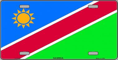 LP-4104 Namibia Flag Metal Novelty License Plate
