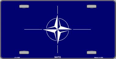 LP-4105 Nato Flag Metal Novelty License Plate