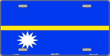 LP-4106 Nauru Flag Metal Novelty License Plate