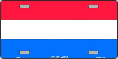 LP-4108 Netherlands Flag Metal Novelty License Plate
