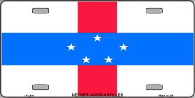LP-4109 Netherlands Antilles Flag Metal Novelty License Plate