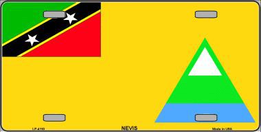 Picture of Smart Blonde LP-4110 Nevis Flag Metal Novelty License Plate