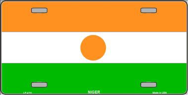 Picture of Smart Blonde LP-4111 Niger Flag Metal Novelty License Plate
