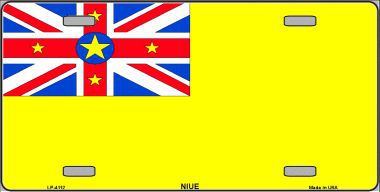 LP-4112 Nive Flag Metal Novelty License Plate