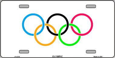 LP-4118 Olympic Flag Metal Novelty License Plate