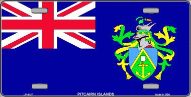 LP-4127 Pitcairn Islands Flag Metal Novelty License Plate