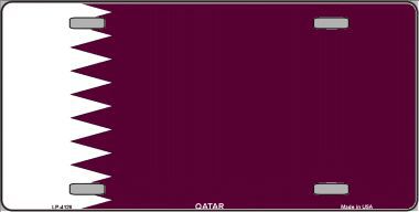 LP-4128 Qatar Flag Metal Novelty License Plate