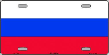 Picture of Smart Blonde LP-4130 Russia Flag Metal Novelty License Plate