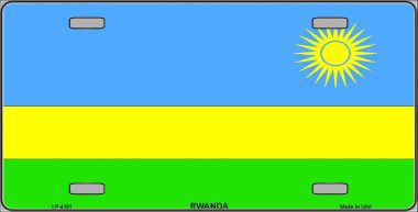 LP-4131 Rwanda Flag Metal Novelty License Plate