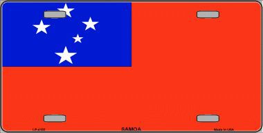 LP-4132 Samoa Flag Metal Novelty License Plate