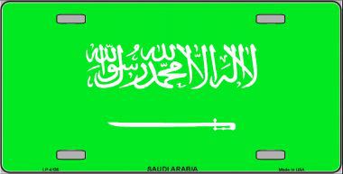 Picture of Smart Blonde LP-4135 Saudi Arabia Flag Metal Novelty License Plate
