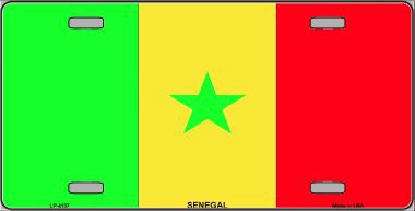 LP-4137 Senegal Flag Metal Novelty License Plate