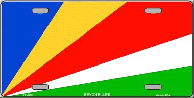 LP-4138 Seychelles Flag Metal Novelty License Plate
