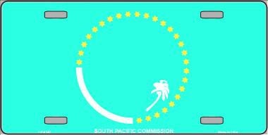 Picture of Smart Blonde LP-4147 South Pacific Commission Flag Metal Novelty License Plate