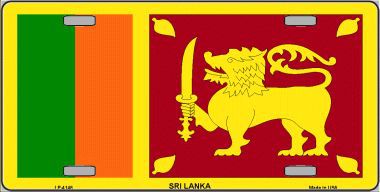 LP-4148 Sri Lanka Flag Metal Novelty License Plate