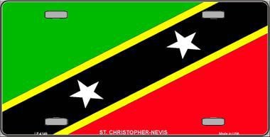 LP-4149 St Christopher-Nevis Flag Metal Novelty License Plate