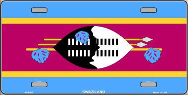 LP-4155 Swaziland Flag Metal Novelty License Plate
