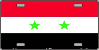 LP-4156 Syria Flag Metal Novelty License Plate