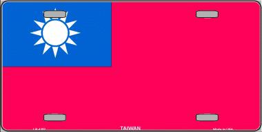 Picture of Smart Blonde LP-4157 Taiwan Flag Metal Novelty License Plate