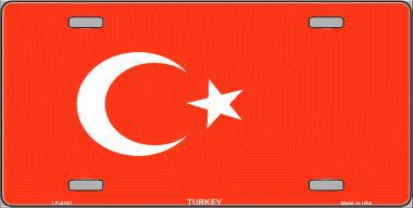 LP-4163 Turkey Flag Metal Novelty License Plate