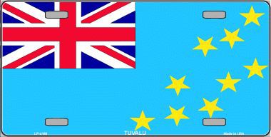 LP-4166 Tuvalu Flag Metal Novelty License Plate